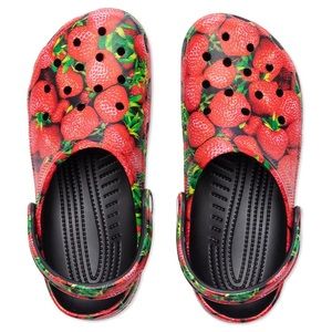 Strawberry print crocs